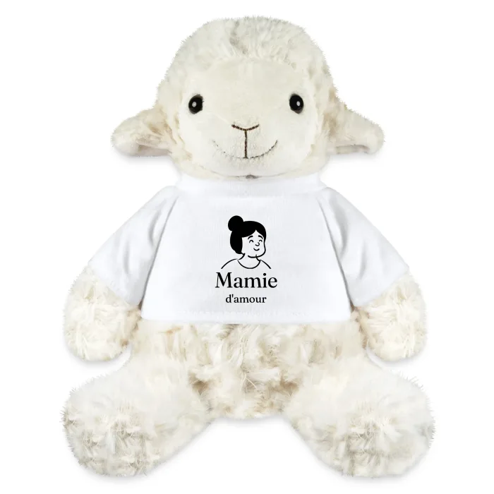 Peluche mouton personnalisée au prénom, cadeau pour mamie