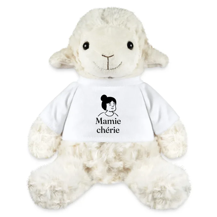 Peluche mouton personnalisée au prénom, cadeau pour la fête des grands-mères