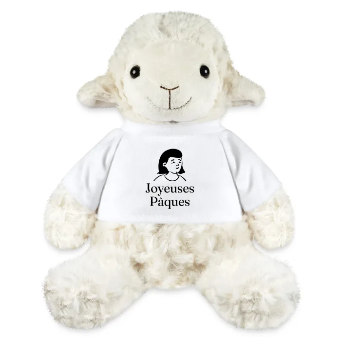 Peluche mouton personnalisée au prénom, cadeau pour Pâques