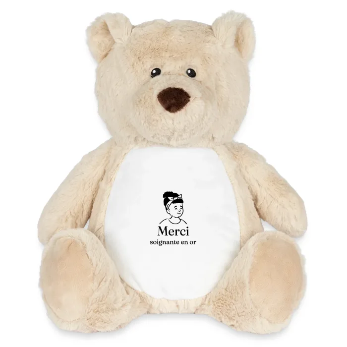Peluche ourson personnalisée au prénom, cadeau pour infirmières et soignants