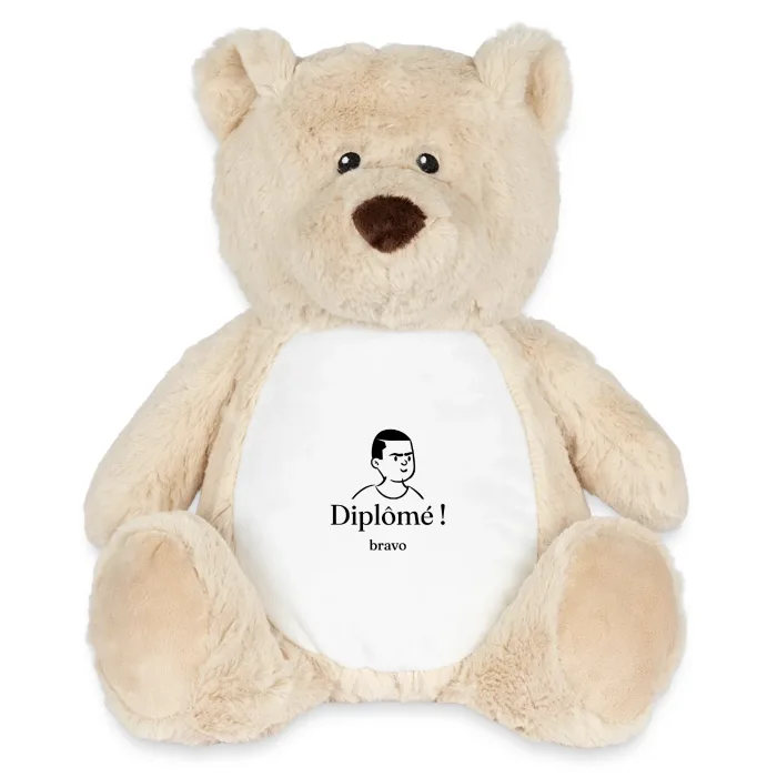 Peluche ourson personnalisée au prénom, cadeau pour une remise de diplôme