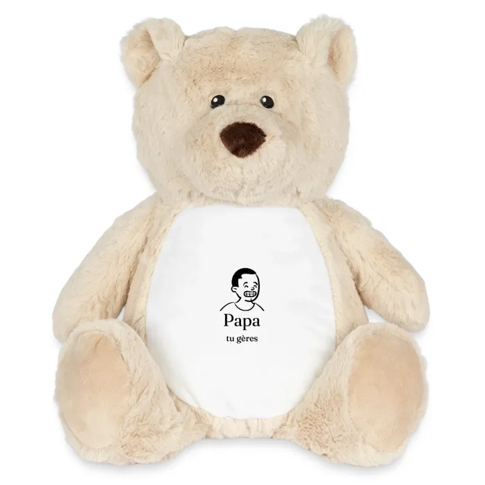 Peluche ourson personnalisée au prénom, cadeau pour la fête des pères