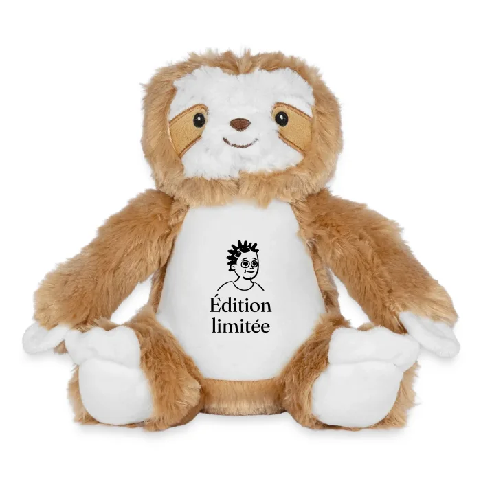 Peluche paresseux personnalisée au prénom, cadeau original