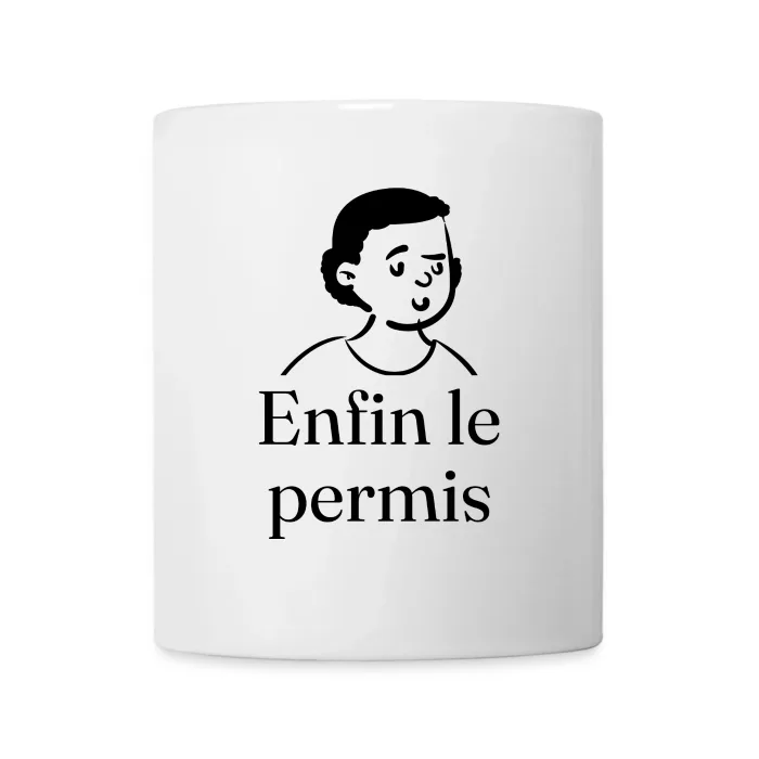 Mug personnalisé au prénom, cadeau pour le permis de conduire
