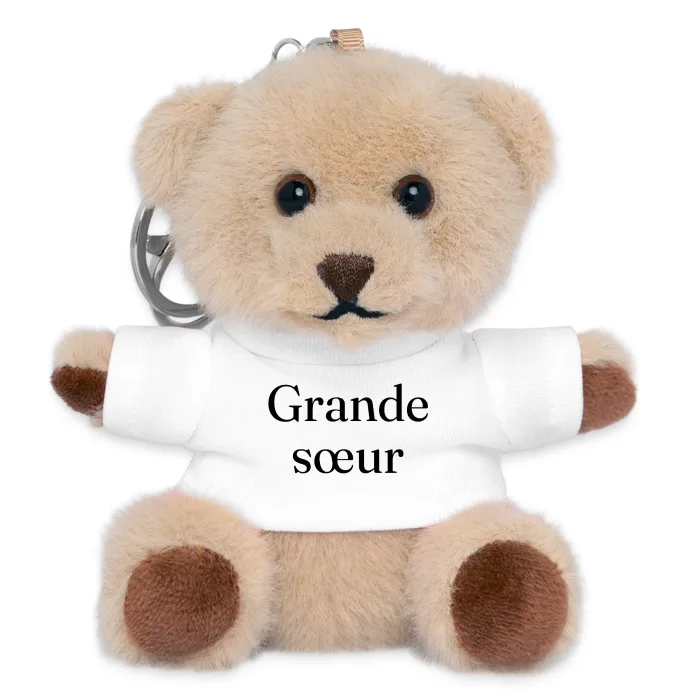 Porte-clés ourson personnalisé au prénom, cadeau pour sa sœur