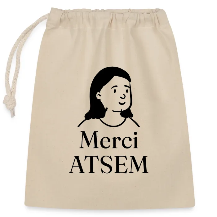 Sac cadeau personnalisé au prénom, cadeau pour l’ATSEM