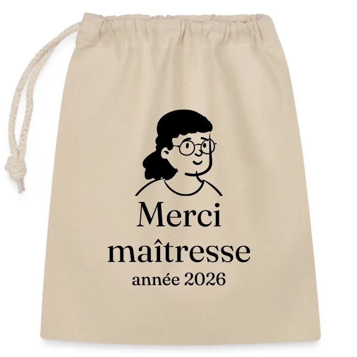 Sac cadeau personnalisé au prénom, cadeau pour la maîtresse