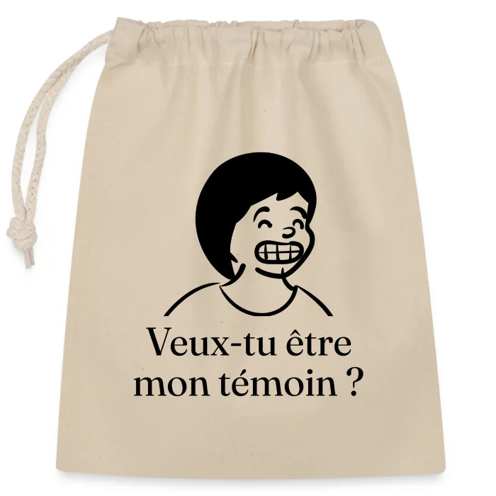 Sac cadeau personnalisé au prénom, cadeau pour un témoin de mariage