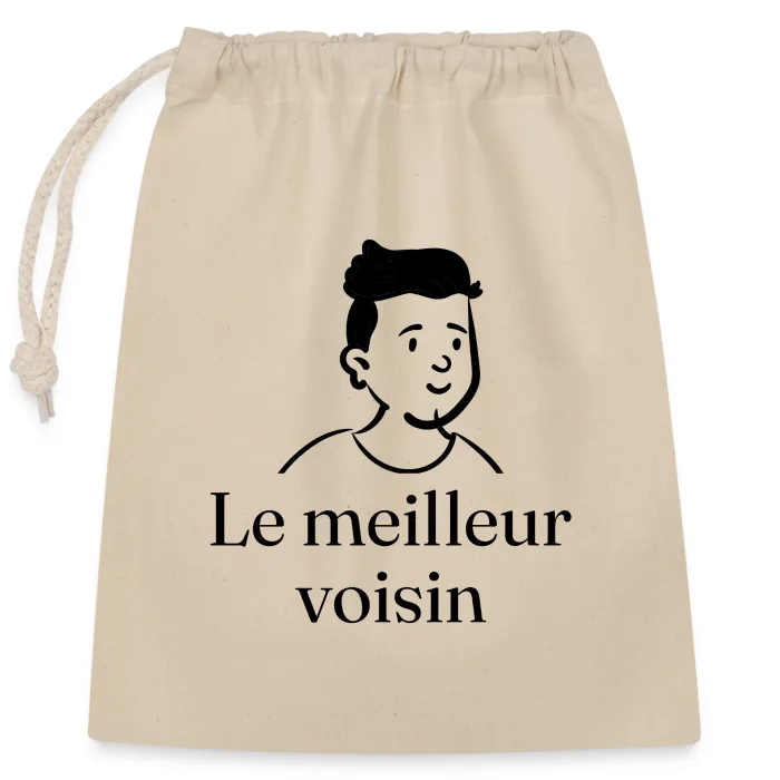 Sac cadeau personnalisé au prénom, cadeau pour un voisin