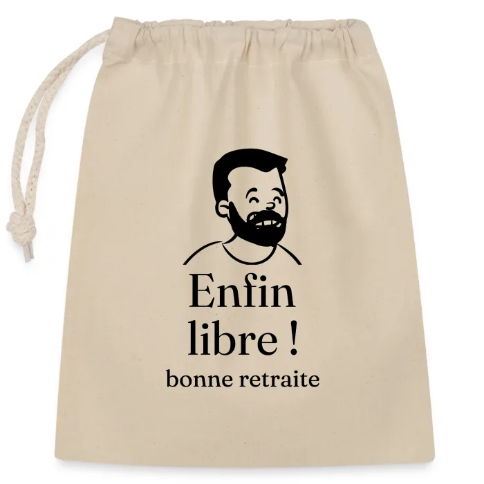 Sac cadeau personnalisé au prénom, cadeau pour un départ à la retraite