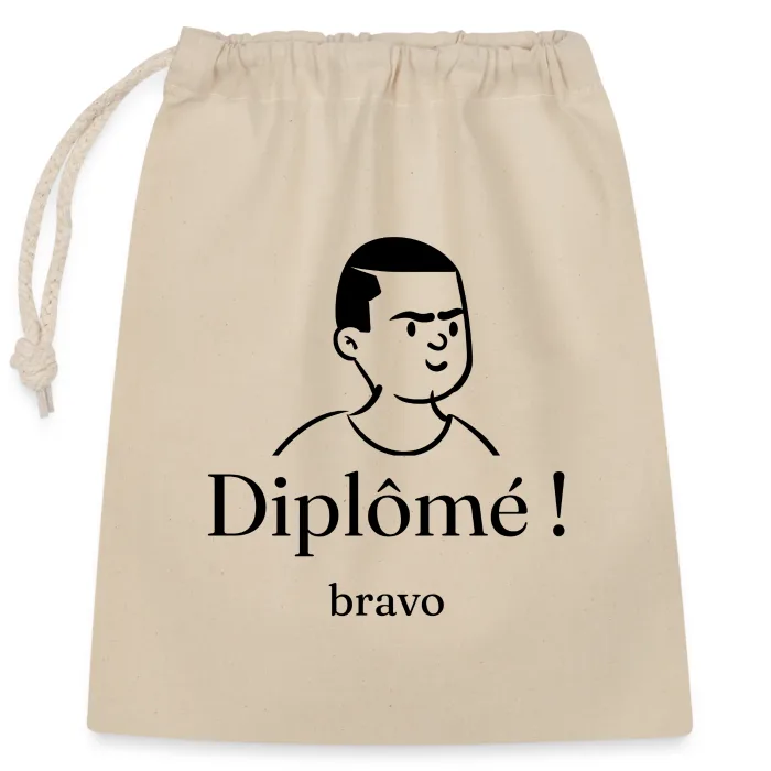 Sac cadeau personnalisé au prénom, cadeau pour une remise de diplôme