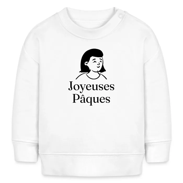 Sweat bébé personnalisé au prénom, cadeau pour Pâques