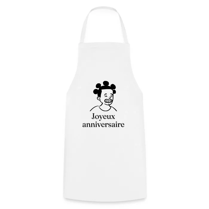 Tablier de cuisine personnalisé au prénom, cadeau d’anniversaire