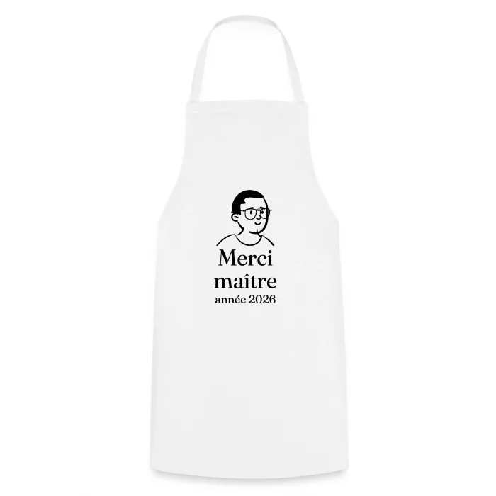 Tablier de cuisine personnalisé au prénom, cadeau pour le maître