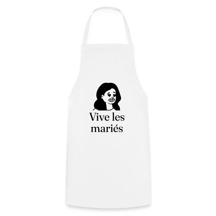 Tablier de cuisine personnalisé au prénom, cadeau de mariage
