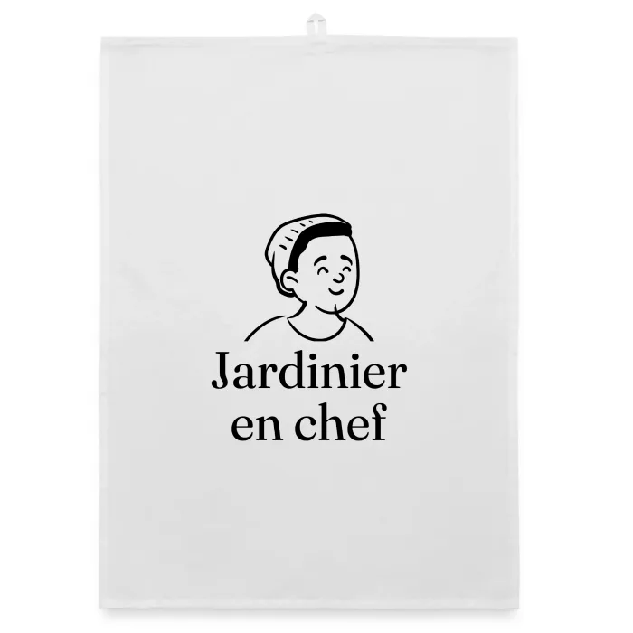 Torchon personnalisé au prénom, cadeau pour les jardiniers