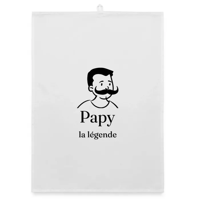 Torchon personnalisé au prénom, cadeau pour papy