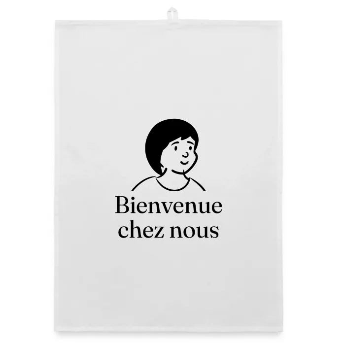 Torchon personnalisé au prénom, cadeau pour une crémaillère