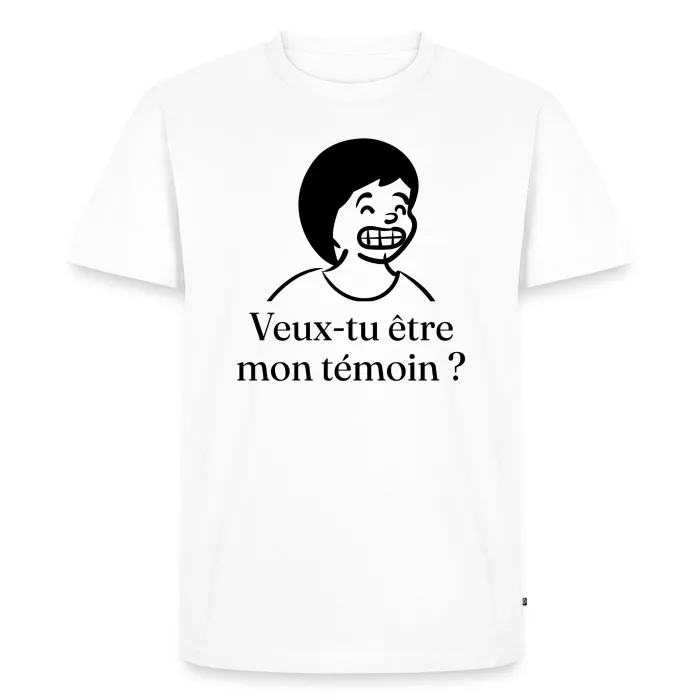 T-shirt homme personnalisé au prénom, cadeau pour un témoin de mariage