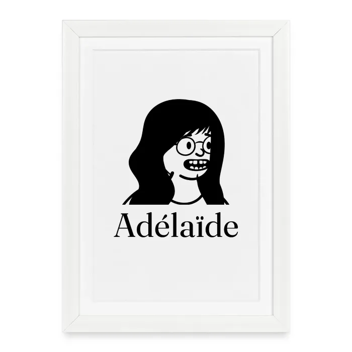 Affiche encadrée personnalisée au prénom Adélaïde