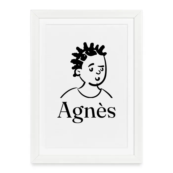 Affiche encadrée personnalisée au prénom Agnès