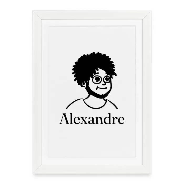 Affiche encadrée personnalisée au prénom Alexandre