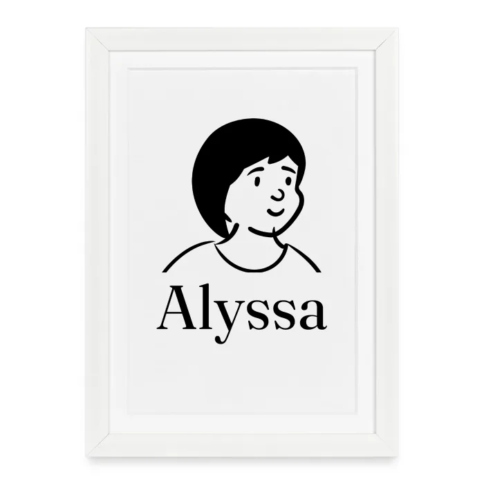 Affiche encadrée personnalisée au prénom Alyssa