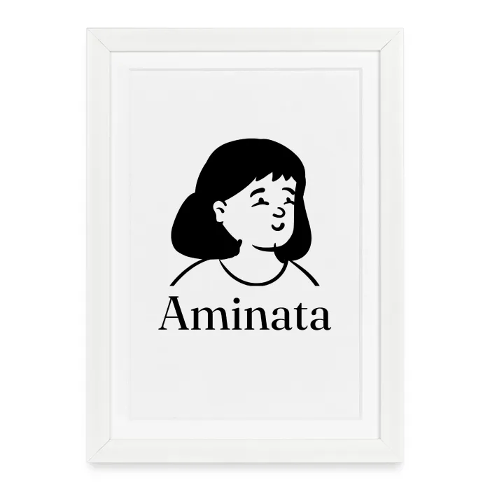 Affiche encadrée personnalisée au prénom Aminata