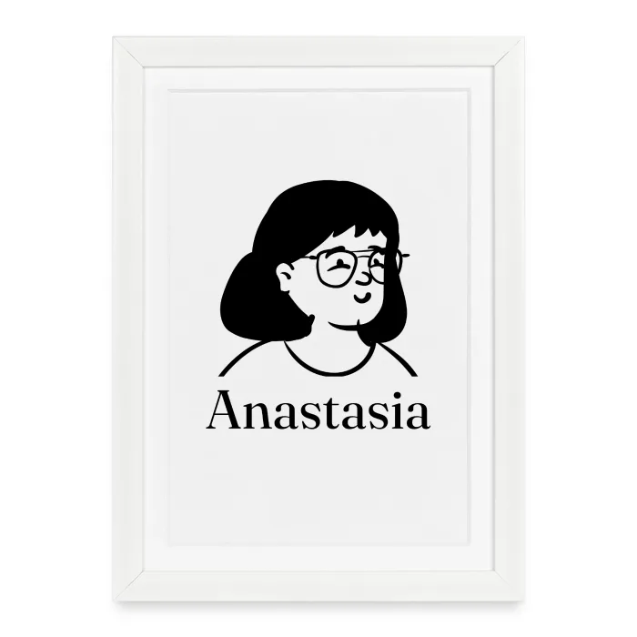 Affiche encadrée personnalisée au prénom Anastasia
