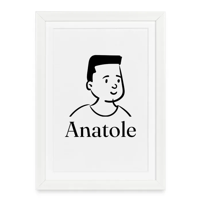 Affiche encadrée personnalisée au prénom Anatole