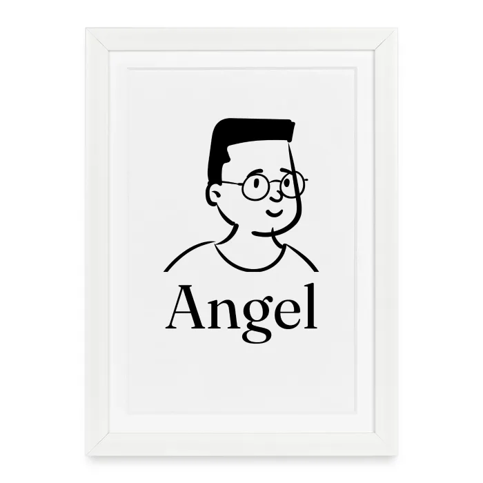 Affiche encadrée personnalisée au prénom Angel