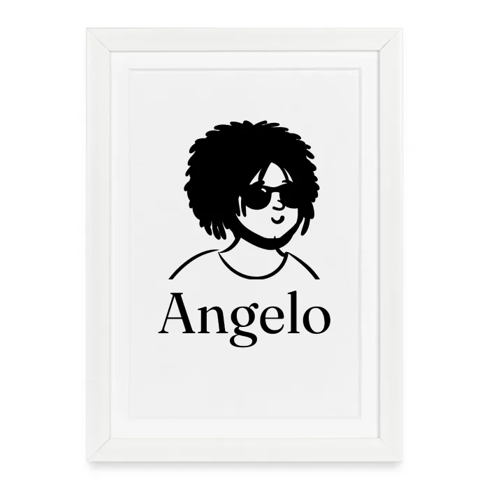 Affiche encadrée personnalisée au prénom Angelo
