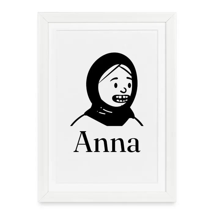 Affiche encadrée personnalisée au prénom Anna