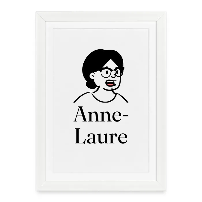 Affiche encadrée personnalisée au prénom Anne-Laure
