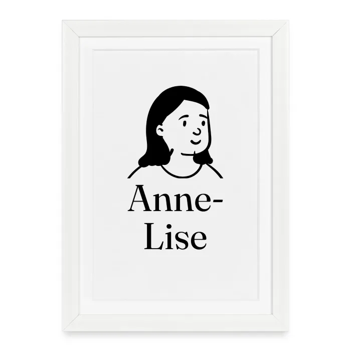 Affiche encadrée personnalisée au prénom Anne-Lise