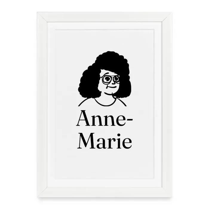 Affiche encadrée personnalisée au prénom Anne-Marie