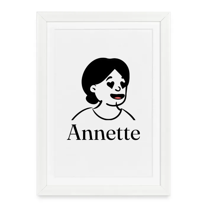 Affiche encadrée personnalisée au prénom Annette