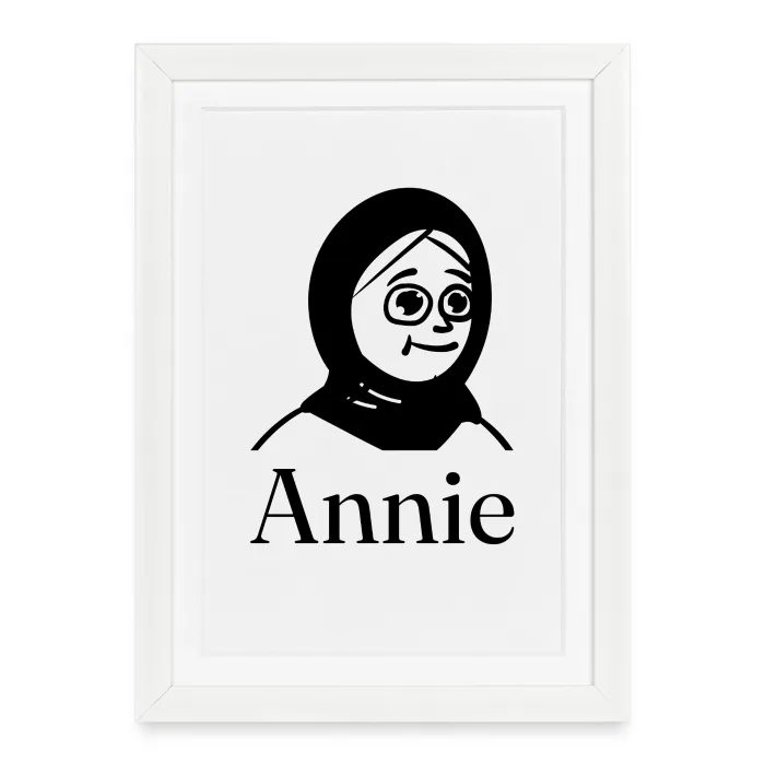 Affiche encadrée personnalisée au prénom Annie
