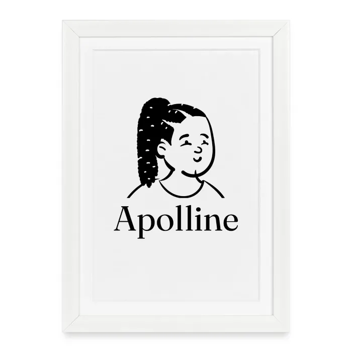 Affiche encadrée personnalisée au prénom Apolline