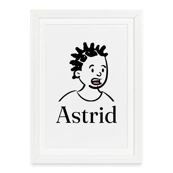 Affiche encadrée personnalisée au prénom Astrid