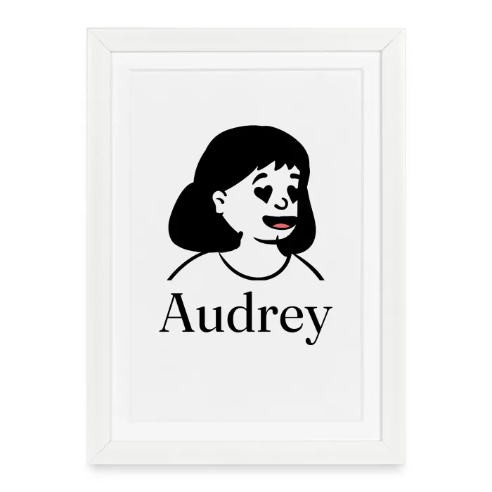 Affiche encadrée personnalisée au prénom Audrey