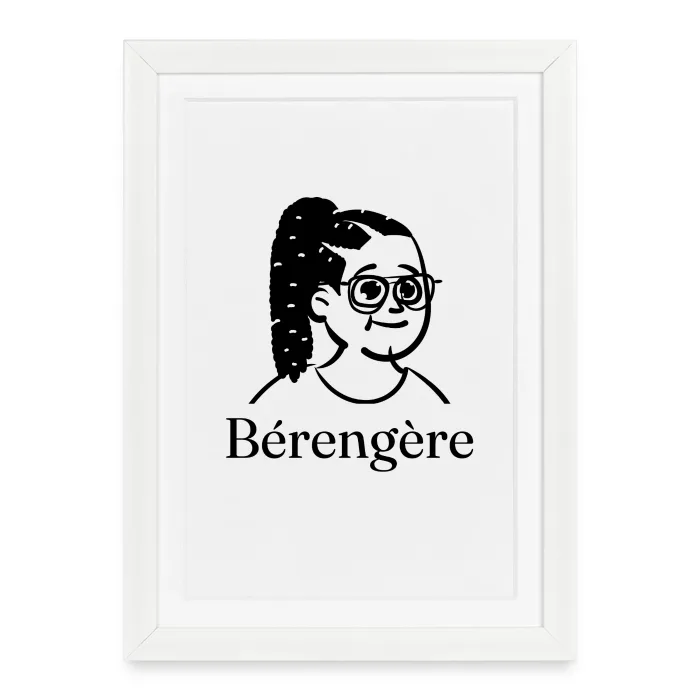 Affiche encadrée personnalisée au prénom Bérengère