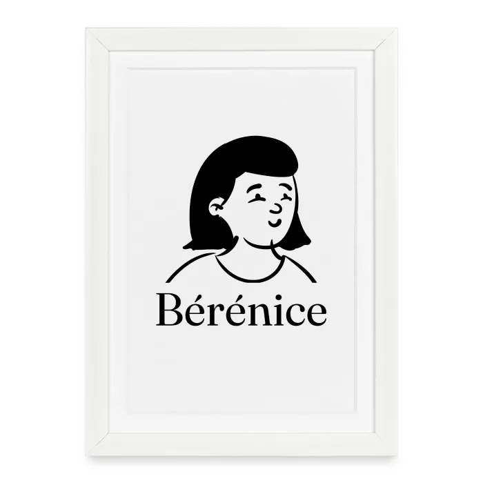 Affiche encadrée personnalisée au prénom Bérénice