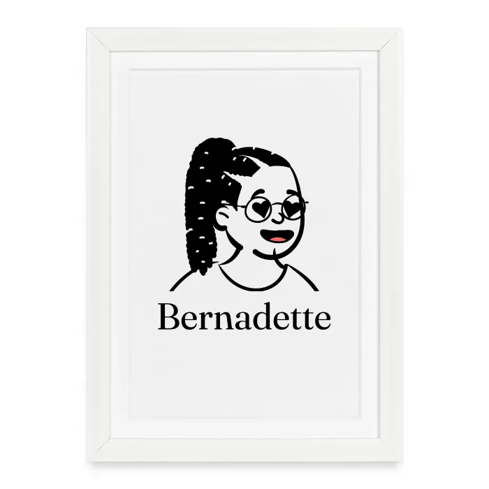 Affiche encadrée personnalisée au prénom Bernadette
