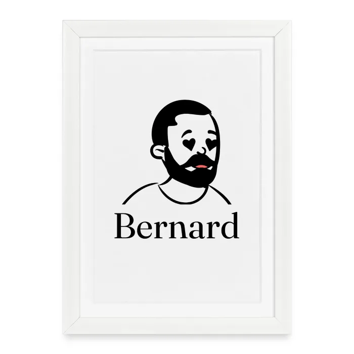 Affiche encadrée personnalisée au prénom Bernard