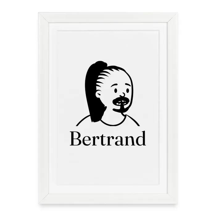 Affiche encadrée personnalisée au prénom Bertrand