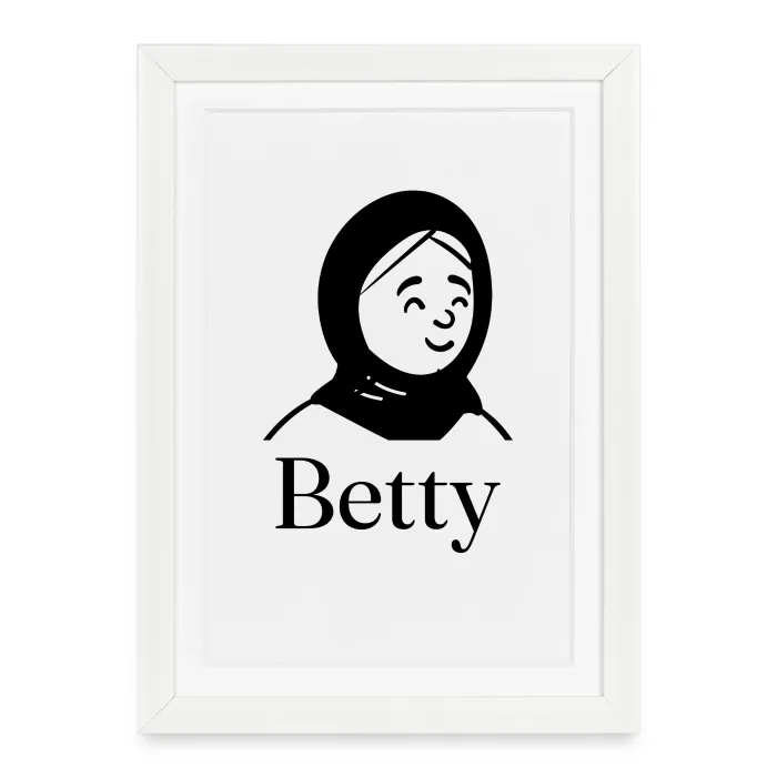 Affiche encadrée personnalisée au prénom Betty