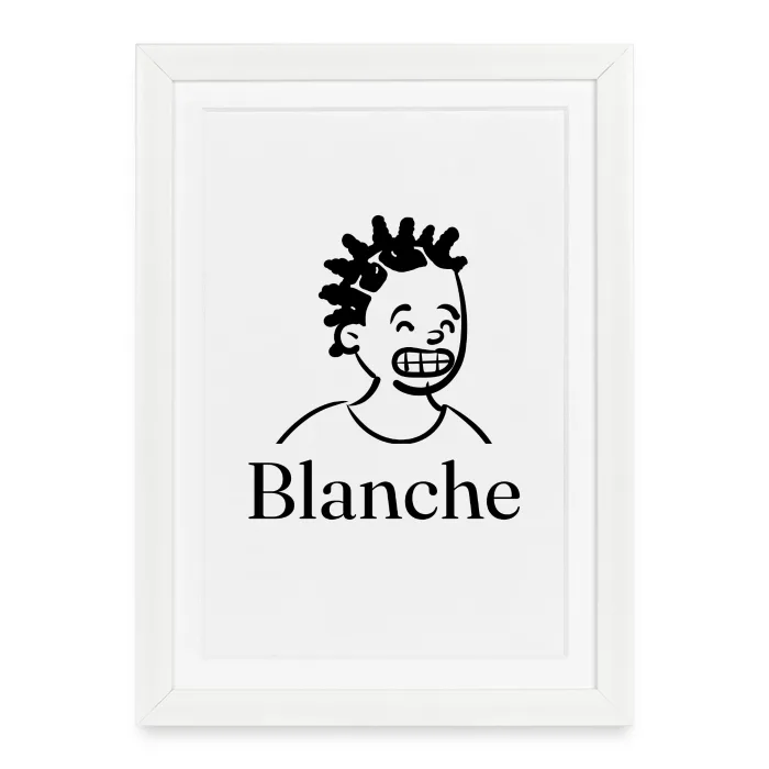 Affiche encadrée personnalisée au prénom Blanche