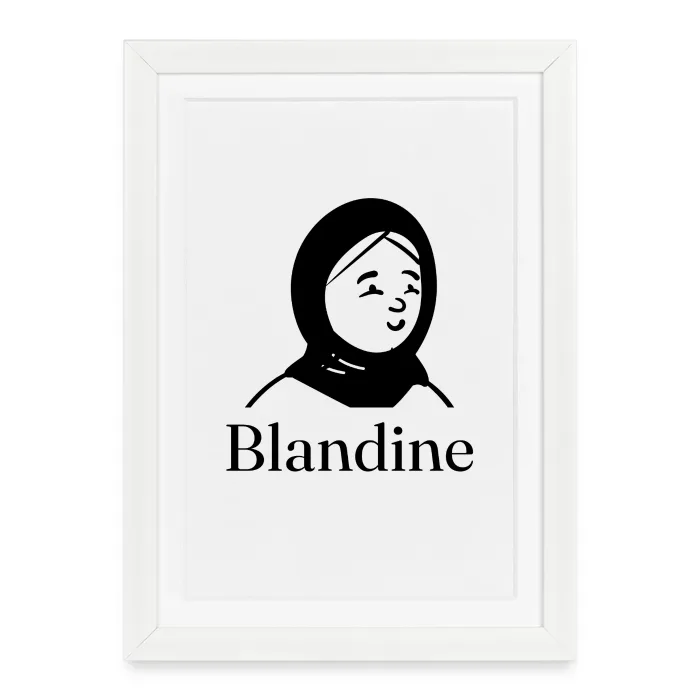 Affiche encadrée personnalisée au prénom Blandine