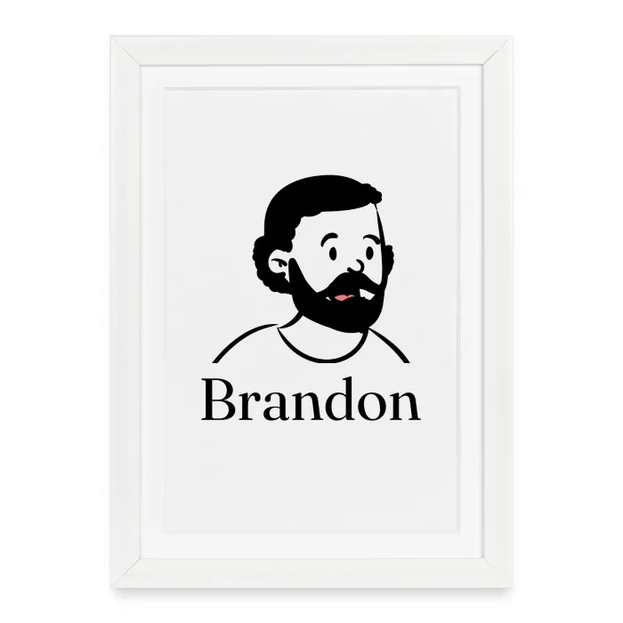 Affiche encadrée personnalisée au prénom Brandon